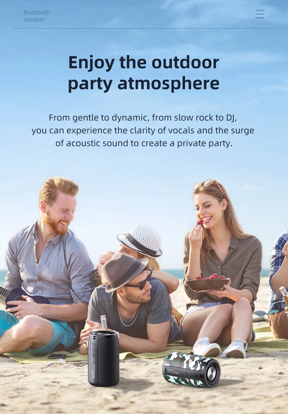 ZEALOT - S32 Mini Portable Bluetooth Speaker HIFI Subwoofer Wireless - Omystec